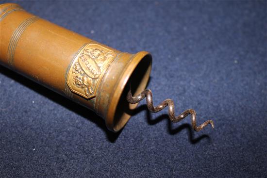 An ivory handle corkscrew